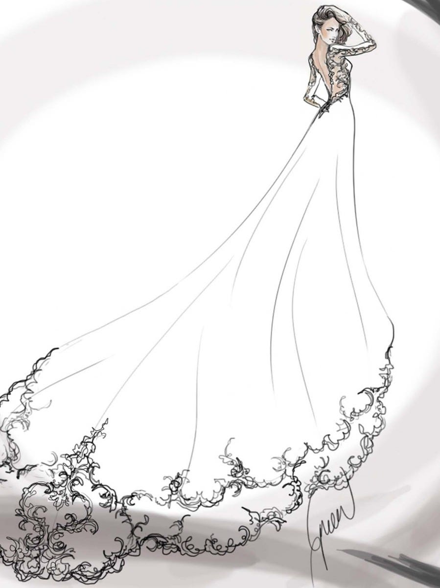 Wedding Dress Outline